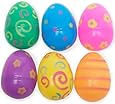 Jumbo Plastic Printed Bright Easter Eggs Pack of 12