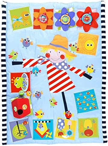 Baby Activity Play Mat - Discovery Mat With Spinning Flowers And Play Ball