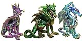 Single, Sitting Fantasy Dragon Statue Figurine 5 (Great Gift Idea)