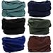 VANCROWN 9PCS & 6PCS Multifunctional Stretchable Sport & Casual Headwear, Headband Scarf Bandanna Headwrap Mask Neckwarmer & More 12-in-1