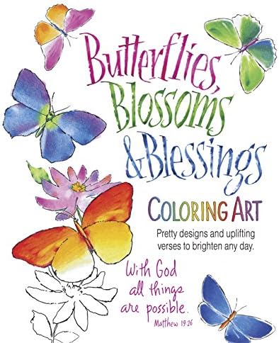 Inspirational Adult Coloring Books Stress Relieving Gift Ideas, Butterflies