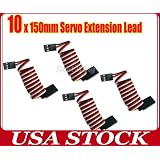 10X 150mm Servo Extension Lead Wire Cable For Futaba JR