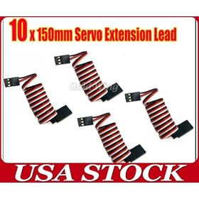 10X 150mm Servo Extension Lead Wire Cable For Futaba JR from JR Servos