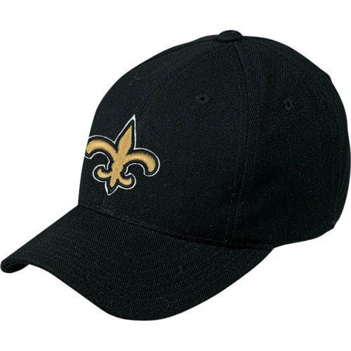 NFL Men's End Zone Team Color Structured Adjustable Hat - X006Z (New Orleans Saints, One Size Fits All)