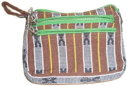 Unique Weaved Cloth Purse Chocolate