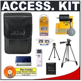Nikon Coolpix 5617 Leather Case Bag + Tripod + Cameta Bonus Kit for L15, L18, P60, S51,... by Nikon