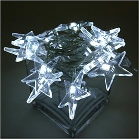 FL-678-W | LED FAIRY LIGHTS WHITE STAR DESIGN 3.8M