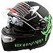 Bio-hazard Matte Black Dual Visor Full Face Motorcycle Helmet DOT (XL)