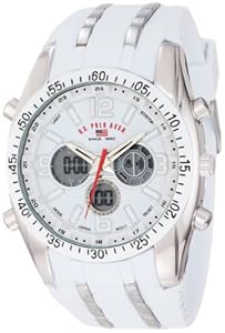 U.S. Polo Assn. Sport Men's US9282 White Analog-Digital Chronograph Watch