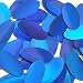 Sequin Oval Blue Lazersheen 1.5 inch Couture Loose Pailletttes. Made in USA.