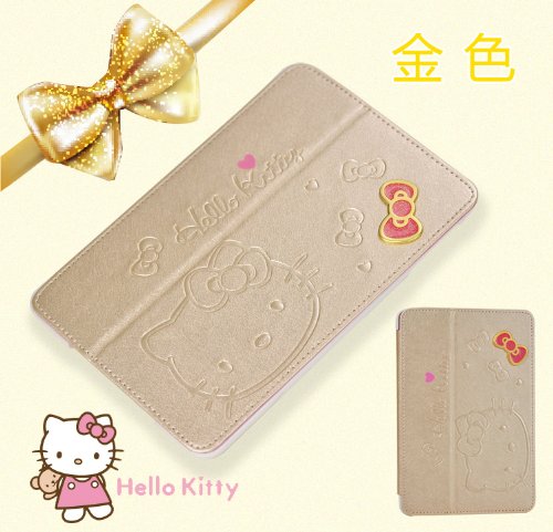 Golden Color - Hello Kitty Cute Leather Case for Apple Ipad Mini Cute Hello Kitty Flip Case Cover Stand Angle View for Apple Ipad Mini Golden Color - Hello Kitty Cute Leather Case for Apple Ipad Mini Cute Hello Kitty Flip Case Cover Stand Angle View for Apple Ipad Mini
