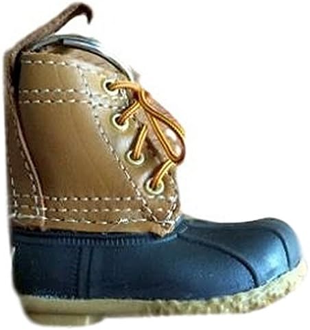 L L BEAN Womens Girls Bean Boot Keychain For Auto Keys Backpack Handbag Accesory (Navy Brown)