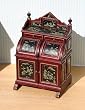 Dollhouse Miniature Artisan Asian Bankers Desk in Mahogany