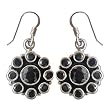 Onyx Gemstone Earrings Sterling Silver 1.25 inches (erg031)