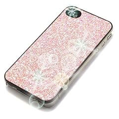 Hartschale "Disco" gl�nzend hellrosa & Soft-Touch-H�lle "Begierde" aus Velours, rosa, f�r iPhone 4. Folie / Etui / Schale / H�lle, einmalig gl�nzend & Tasche, f�r Handys