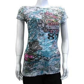 JC Eternity Stud Accented Burnout Printed Shirt