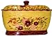 BREAD BOX, TOAST JAR CANISTER TUSCANY GARDEN FLOWER