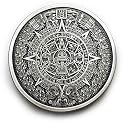 AZTEC CALENDAR Belt Buckle Mayan Mexico Toltec Design