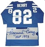 Raymond Berry Baltimore Colts Autographed Blue Jersey with HOF 1973 Inscription