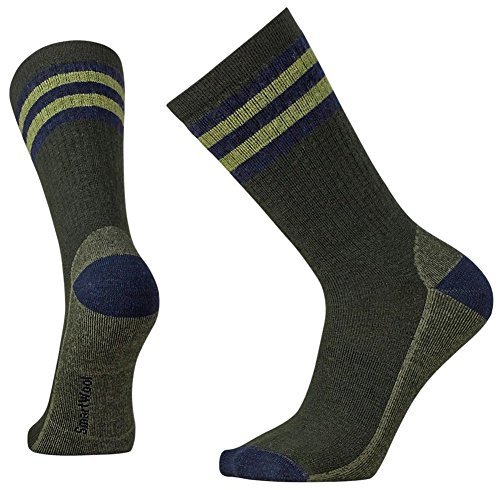 Smartwool Men's Stripe Hike Medium Crew Forest Socks XL (Men's Shoe 12-14.5)