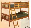 BEAUTIFUL TWIN/TWIN CONVERTABLE BUNK BED IN HONEY FNSH