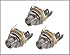 3-pack Neutrik Long-shaft 1/4" Mono Guitar Jacks