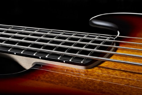 Squier by Fender Deluxe Active Jazz Bass V String, 3 Tone Sunburst