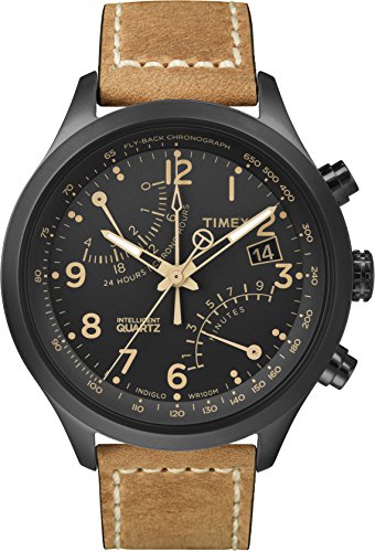 Timex Men s T2N700 Intelligent Quartz SL Series Fly-Back Chronograph Brown Leather Strap Watch