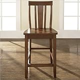 Crosley Furniture Counter Height Shield Back Bar Stool in Classic Cherry Fi ....
