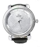 Diamond Silver-tone Men Dress Watch Ice Bling Flash Man