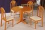 Oak Round Table Set By Coaster Furniture