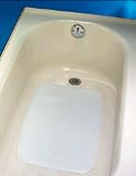 Bath Tub Bath Mat,White,Small,Size: 36 In X 14 In - 1ea