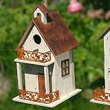 Eigenschaften LIVING-ART24  / COTTAGE VOGELHAUS NISTKASTEN VILLA HOLZ ROST-OPTIK
