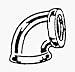 5 each: Malleable Black Iron Elbow (520-004BG)