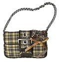 Prada Women's Plaid Handbag with Chain Handle, Sole