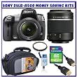 Sony Alpha DSLRA500L 12.3MP Digital SLR Camera w/ Sony 18-55mm f/3.5-5.6 SAM DT Lens + Sony 55-200mm f/4-5.6 SAM DT Telephoto Zoom Lens + Willoughbys 4GB SDHC Starter Pack
