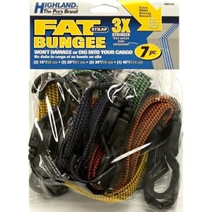 Highland 9414700 Fat Strap Bungee Cord Assortment - 7 Piece