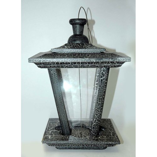 TWEET - Solid Wood Antique Hanging Bird Table / Feeder - Black