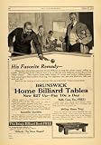 1916 Ad Brunswick Home Billiard Pool Tables Cue Balls - ORIGINAL ADVERTISING - Original Print Ad