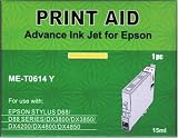 set of two compatible epson t0614 yellow inkjets for epson d68/d88