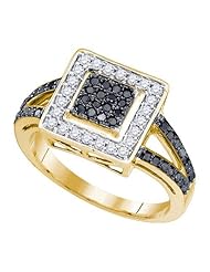 0.50CT BLACK DIAMOND FASHION RING
