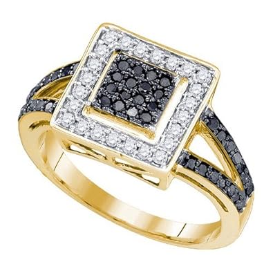 Cheap Girls Jewelry 0.50CT BLACK DIAMOND FASHION RING For Sale