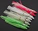 Fishing Lures Squid Skirts Octopus Lures Soft Plastic Trolling Skirt Lure Kit Saltwater Fishing Bait for Bass Trout 4.5inch 20pcs
