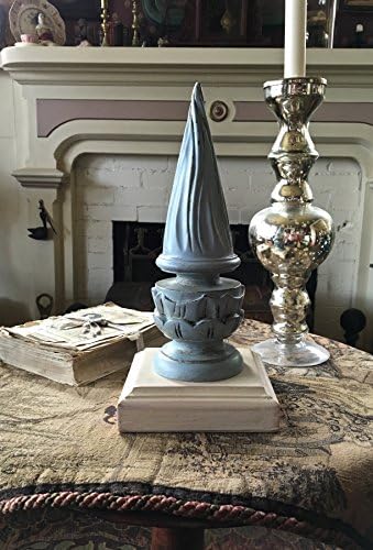 Vintage blue flame finial