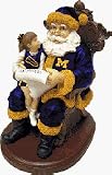 Michigan Wolverines Wishlist Santa Figurine