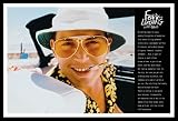 Fear And Loathing Las Vegas Movie Johnny Depp Art Black Wood-Mounted Poster Print - 24 X 36