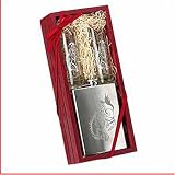  : Flask & 2 Etched South of the Border Shooter Glass 3 oz