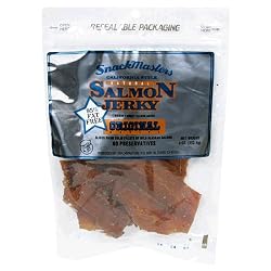 SnackMasters Salmon Jerky, 4-Ounce Packages (Pack of 8)