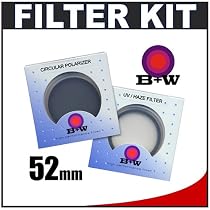 B+W 52mm TWO Glass Filters Kit with B+W UV and Circular PL Polarizer Filter for Canon, Nikon, Olympus & Pentax Lenses with 52mm Filter Size