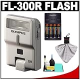 Olympus PEN FL-300R Micro Four Thirds Electronic Flash with Batteries & Charger + Cleaning Kit for E-P1, E-P2, E-P3, E-PL1, E-PL2, E-PL3, E-PM1 Digital Camera